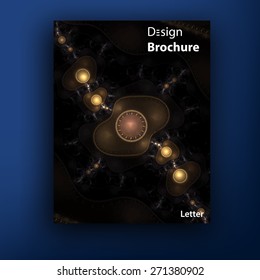 Vector colorful space brochure - booklet cover design templates collection  letter size.