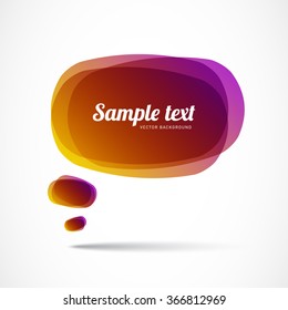 Vector colorful speech bubble
