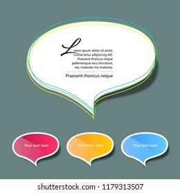 Vector, colorful speech bubble, modern bubbles, price tags, stickers, blue, yellow, red bubbles, badges.  - Powered by Shutterstock - Get 15% off with code: PIKWIZARD15