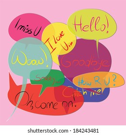 Vector colorful speech bubbles