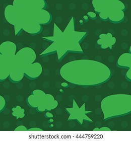 Vector Colorful Speech Bubbles Pattern. Colored Stickers Seamless Background
