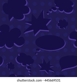 Vector Colorful Speech Bubbles Pattern. Colored Stickers Seamless Background