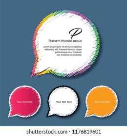 Vector, Colorful speech bubbles, red bubbles, black and white bubbles, orange bubbles,  price tags, stickers.
