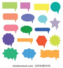vector colorful speech bubbles set