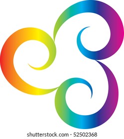 vector colorful spiral background