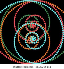 Vector Colorful Spiral Dots Pattern
