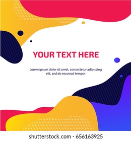 Vector colorful splash abstract background design. Modern template for banner, flyer, card, invitations, brochure and poster element for party and event