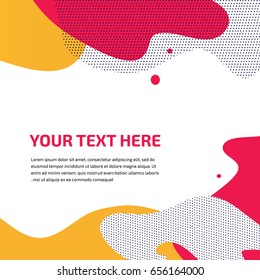 Vector colorful splash abstract background design. Modern template for banner, flyer, card, invitations, brochure and poster element for party and event