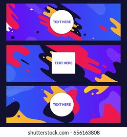 Vector colorful splash abstract dark background design. Modern template for banner, flyer, card, invitations, brochure and poster element for party and event