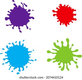Vector colorful splashes. Abstract vector illustration. Paint splashes set