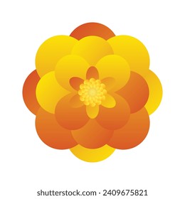 Vector colorful spring flower in paper style.
