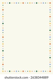 Vector Colorful Square Frame Border Background