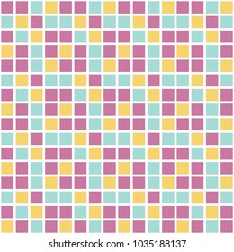 Vector colorful square grid/ Seamless pattern