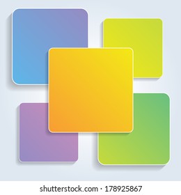 vector colorful squares for infographics. eps 10