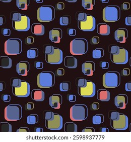 Vector - colorful squares small seamless pattern.