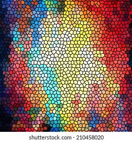 Vector colorful stained glass texture