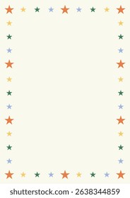 Vector Colorful Star Frame Border Background