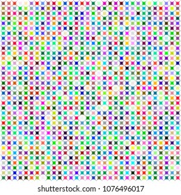 Vector Colorful Star Seamless Pattern on White Background