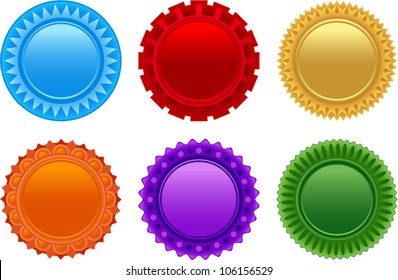 vector colorful star-bursts set