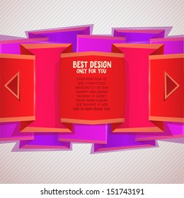 Vector colorful sticker. Angular banner