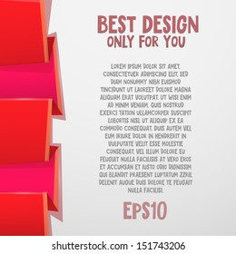 Vector colorful sticker. Angular banner