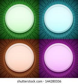 Vector colorful sticker set