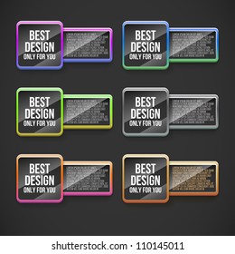 Vector colorful stickers