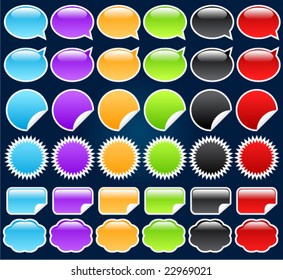 Vector colorful stickers