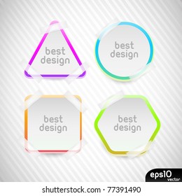 Vector colorful stickers