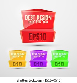 Vector colorful stickers for design