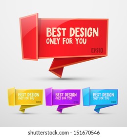 Vector colorful stickers for design