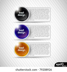 Vector colorful stickers with paper card