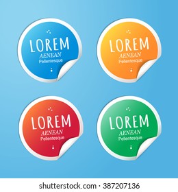 Vector colorful stickers set