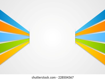 Rayas de color vectorial en el fondo de la luz
