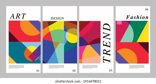 Vector colorido surrealista ilustración de fondo abstracto para afiches, pancartas, impresos, tejidos e historias de medios sociales