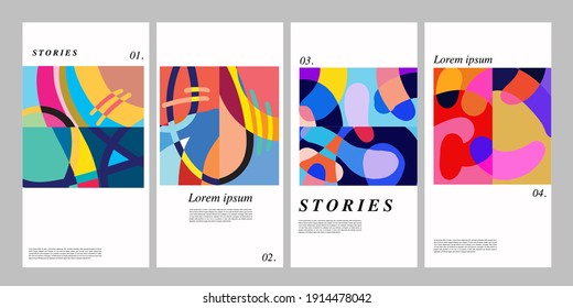 Vector colorful surreal abstract background illustration for poster, banner, print, fabric and social media story