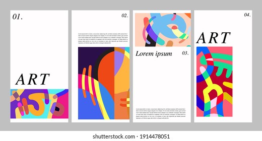 Vector colorful surreal abstract background illustration for poster, banner, print, fabric and social media story