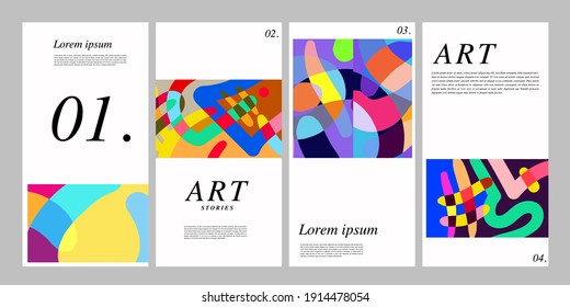 Vector colorful surreal abstract background illustration for poster, banner, print, fabric and social media story