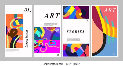 Vector colorful surreal abstract background illustration for poster, banner, print, fabric and social media story