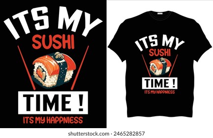 Vector Colorful Sushi T-Shirt Design for sushi lovers, Sushi Food Good Food