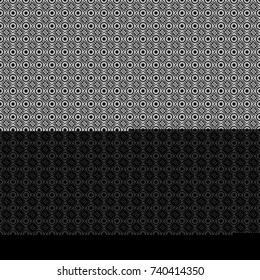Vector colorful symmetrical seamless pattern for textile, tiles and design in gray, black and white tones.