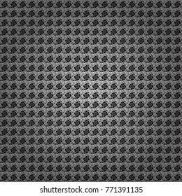 Vector colorful symmetrical seamless pattern for textile, tiles and design in gray, black and white tones.