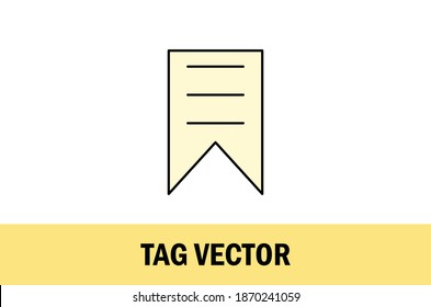 Vector of Colorful tag icon. Isolated on white background. For designer.