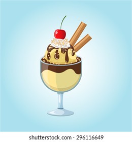 Vector colorful tasty isolated ice cream