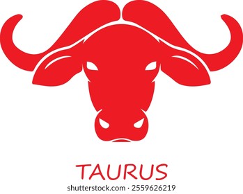 vector  colorful taurus zodiac sign, astrology symbols symbol drawings