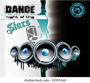 VECTOR Colorful Techno Dance Futuristic Background
