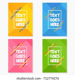 Vector colorful template design set