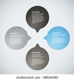 Vector colorful template. Four pointers - steps with place for your text. 