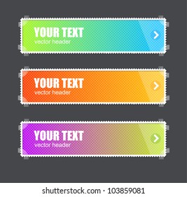 Vector colorful text box