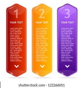 Vector colorful text box